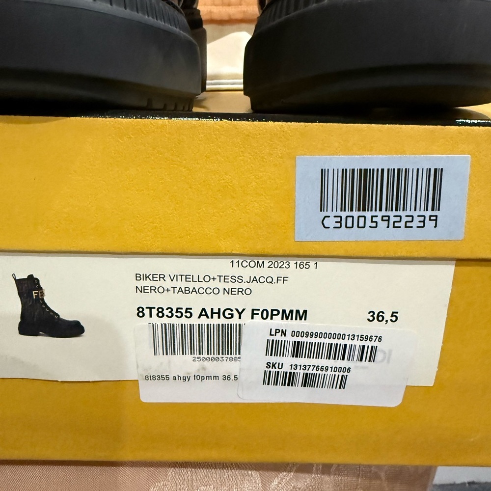 Authentic Fendi Biker logo boots